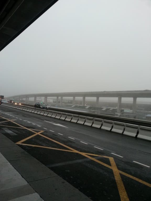 CDG dans la brume