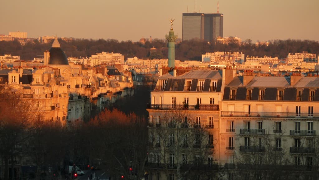 Coucher de soleil sur la Bastille