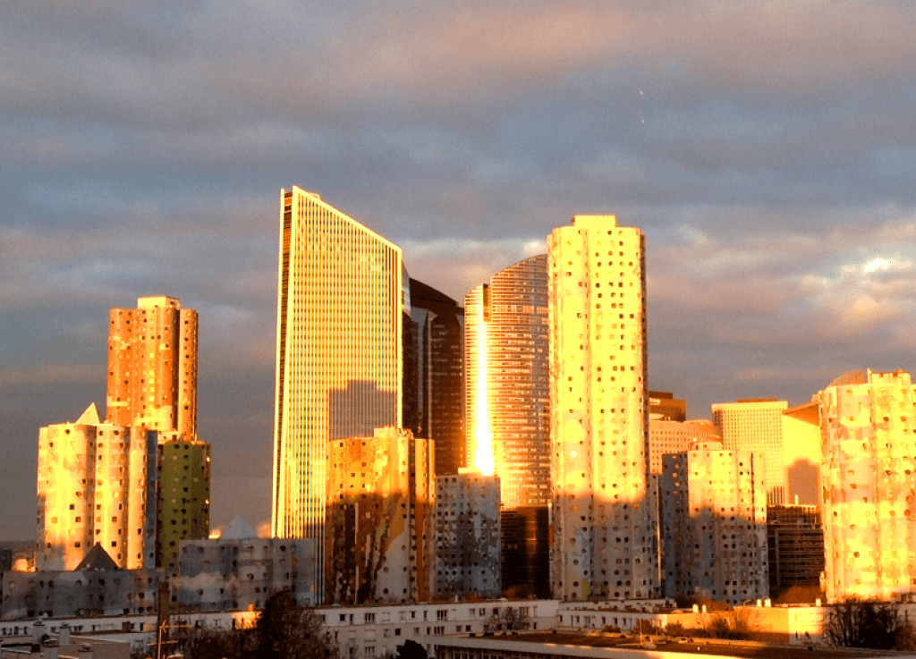Coucher de soleil sur la Défense