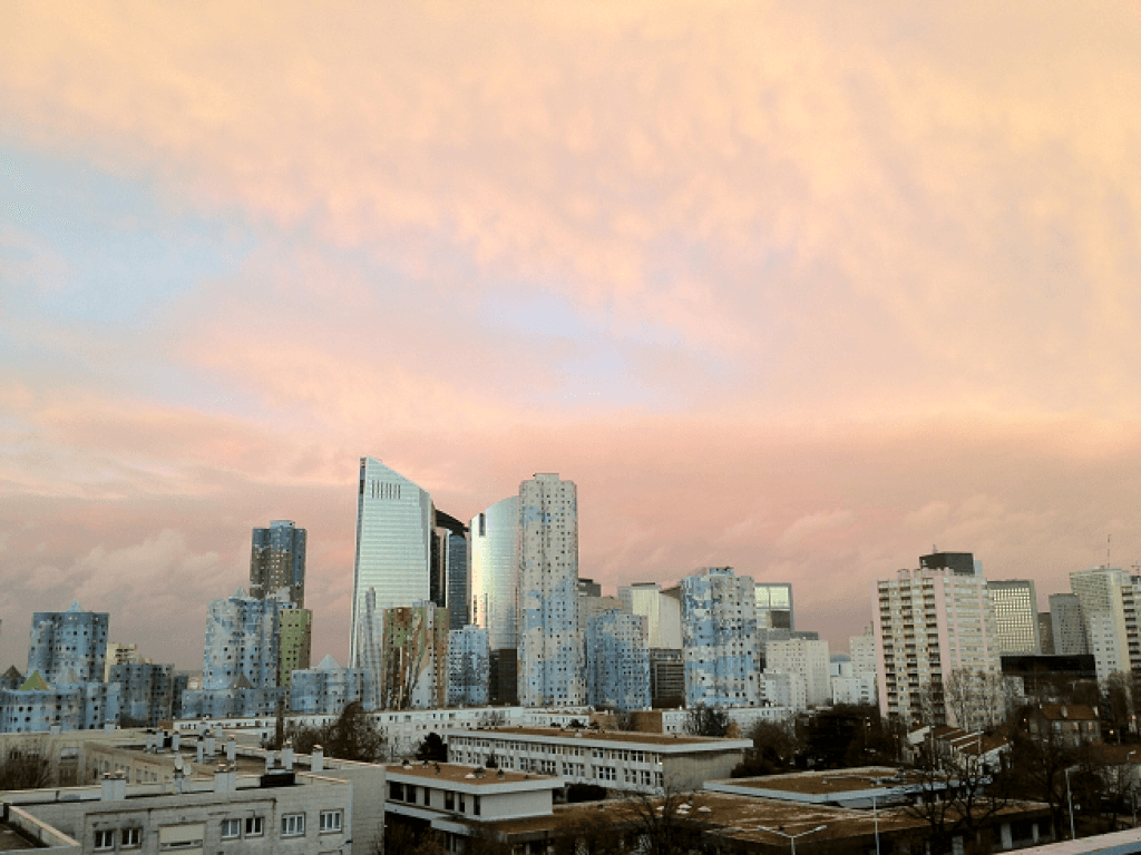 Coucher de soleil sur la Défense
