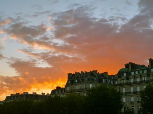 Coucher de soleil sur le Pont de l'Alma
