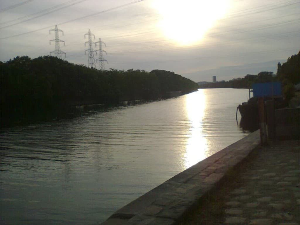 coucher du soleil sur la seine