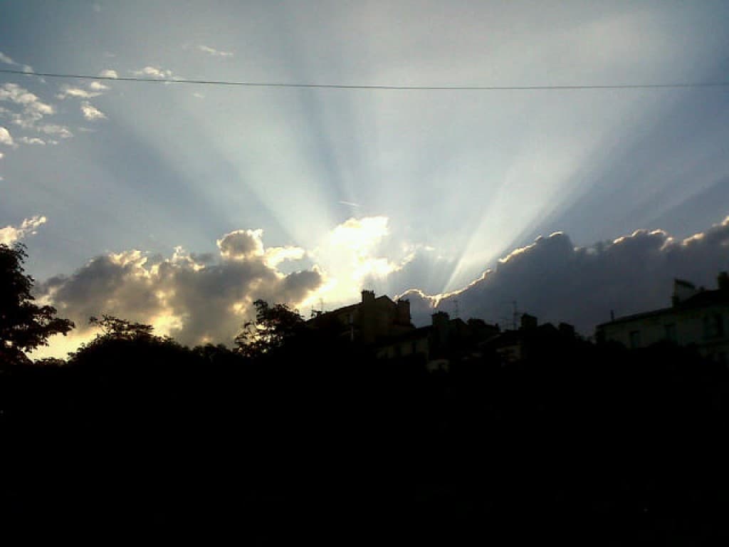 Début du coucher de soleil