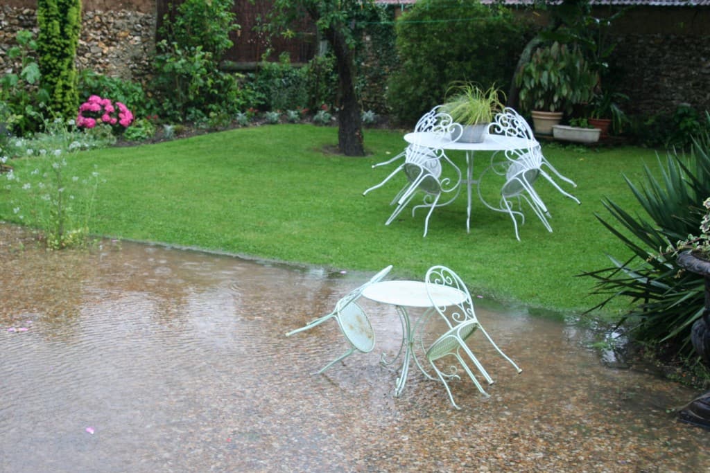 Jardin inondé en 5 mn