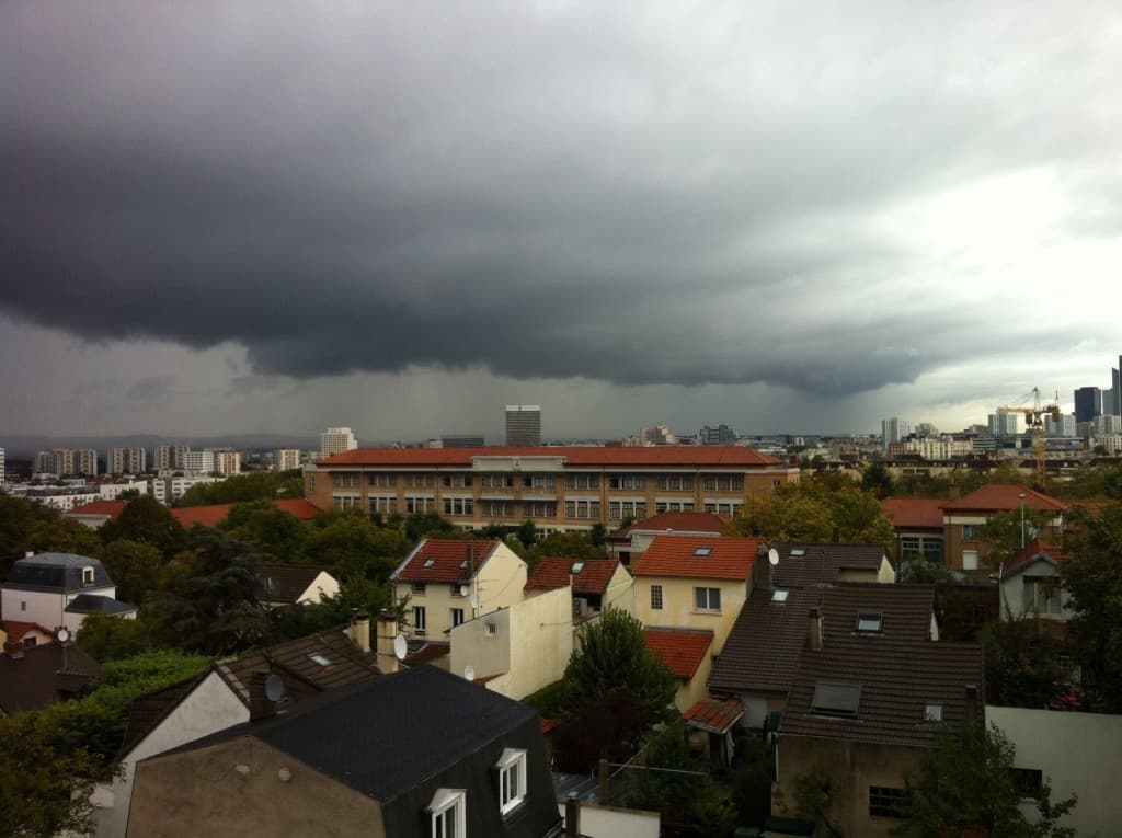 La pluie sur l'ouest parisien 