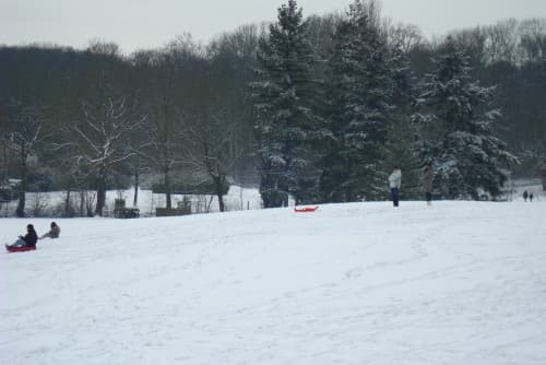 Le Parc de Diane sous la neige.