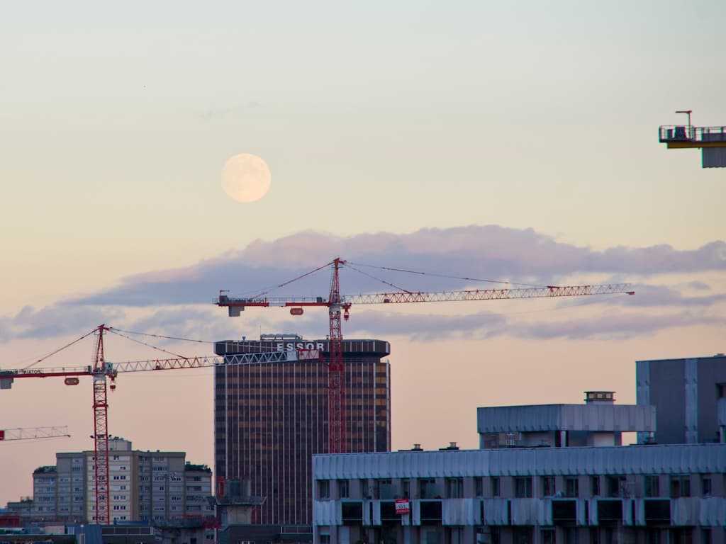 Lune vue du 19ème à 17h