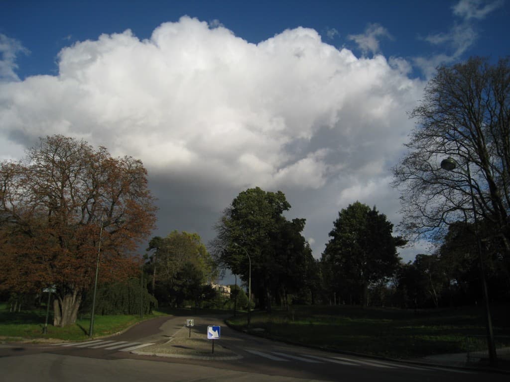 Nuage ensoleillé sur le Bois de Boulogne