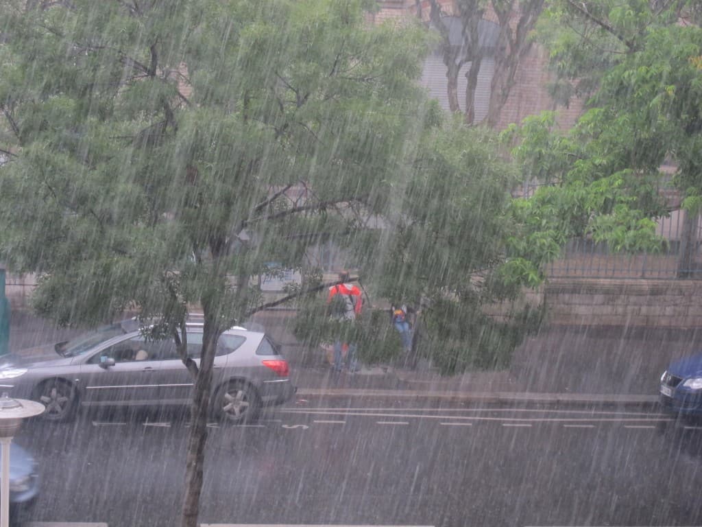 Orage très pluvieux
