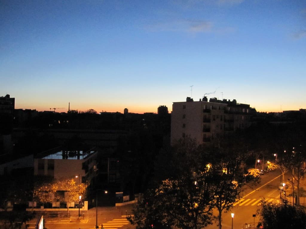 Vue vers l'est 7h 55mn