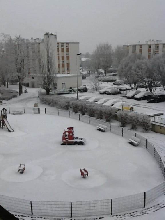 2 cm de neige 