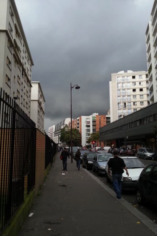 arrivée de l'orage vers 18h