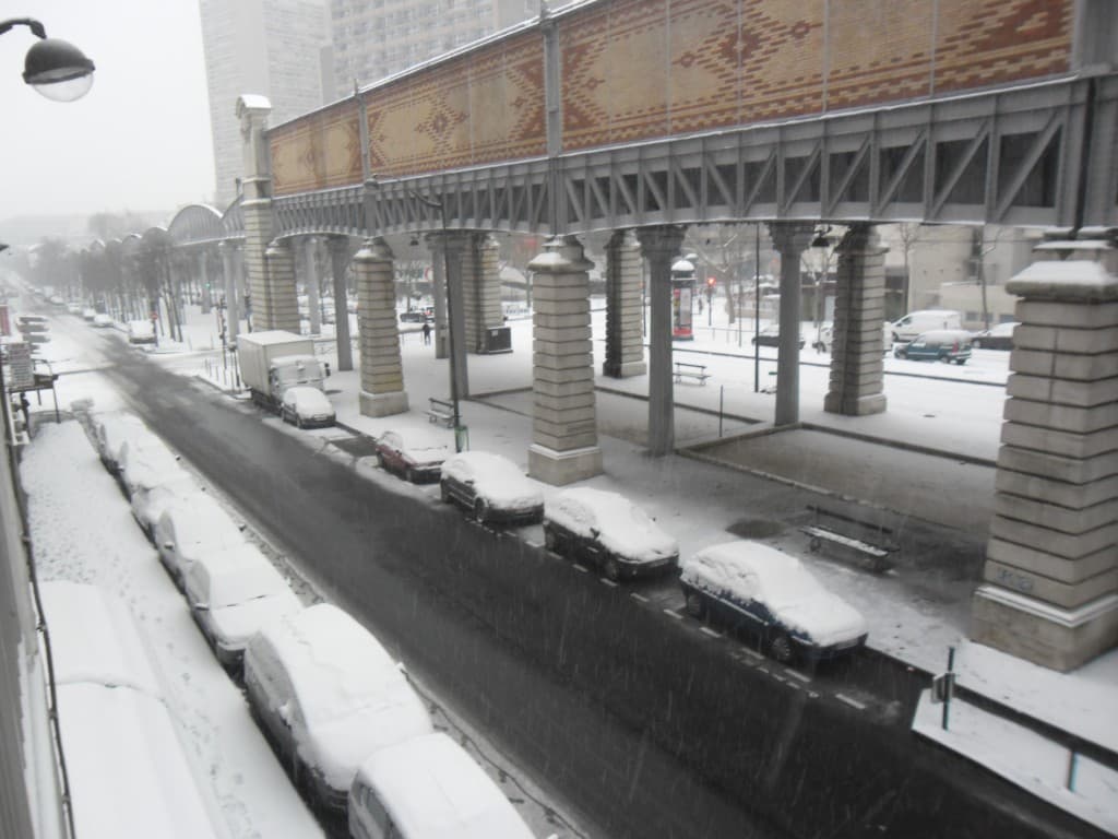 Boulevard Vincent Auriol sous la neige…