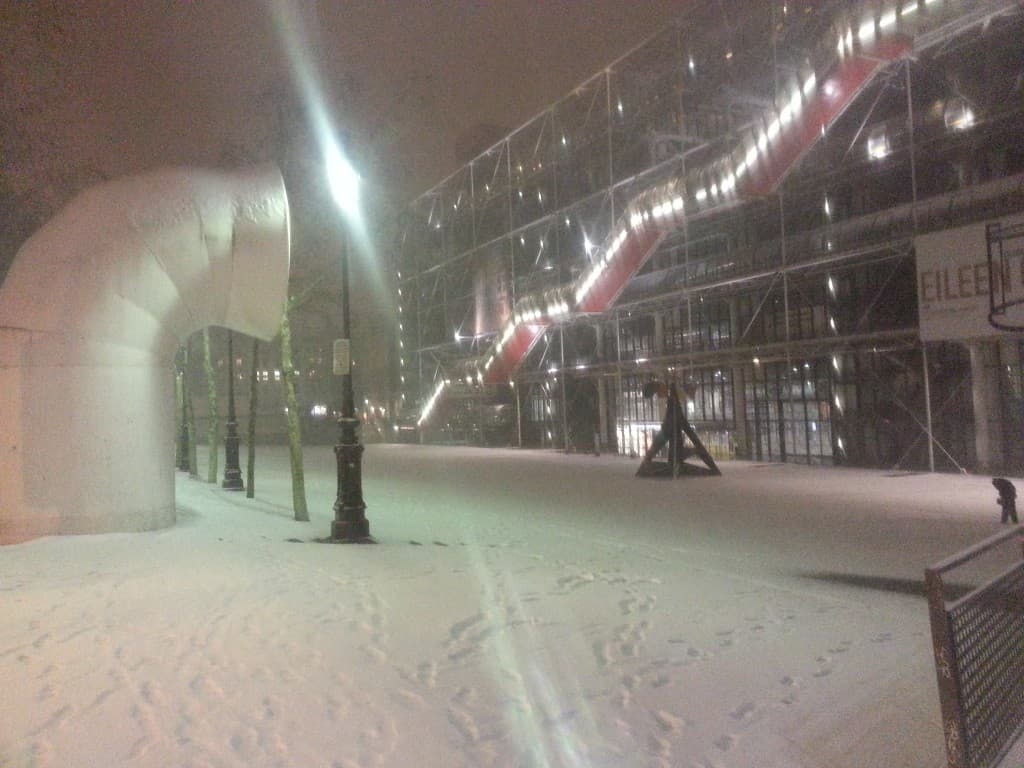 Centre Georges Pompidou sous la neige