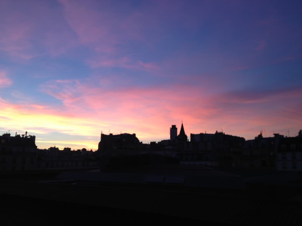 Cirrus rougis par le soleil 