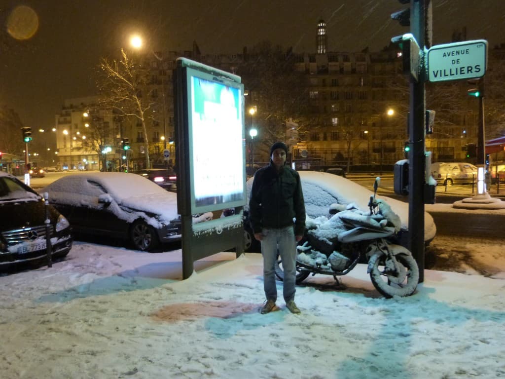 La neige dans la Avenue de Villiers