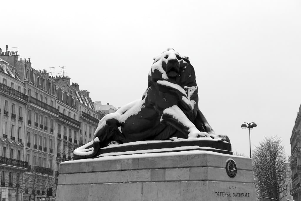 Le Lion sous la neige