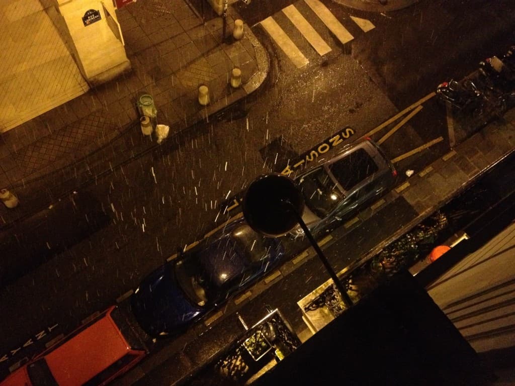 neige fondue dans Paris 