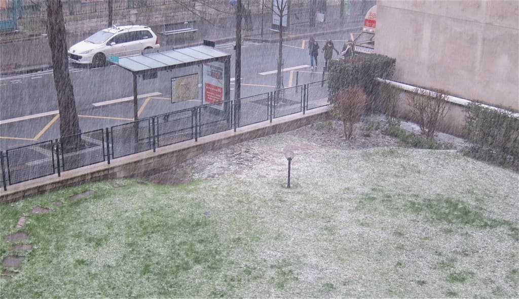 Neige forte sur Paris le 2/02