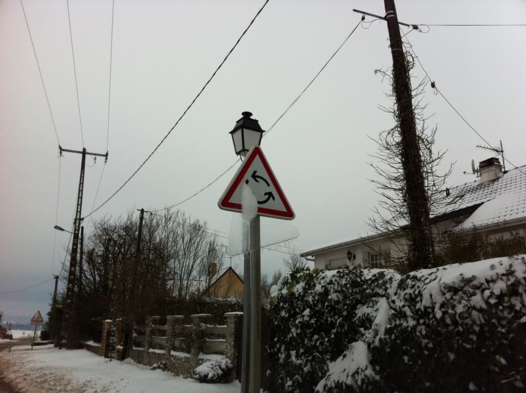 Panneau gelé