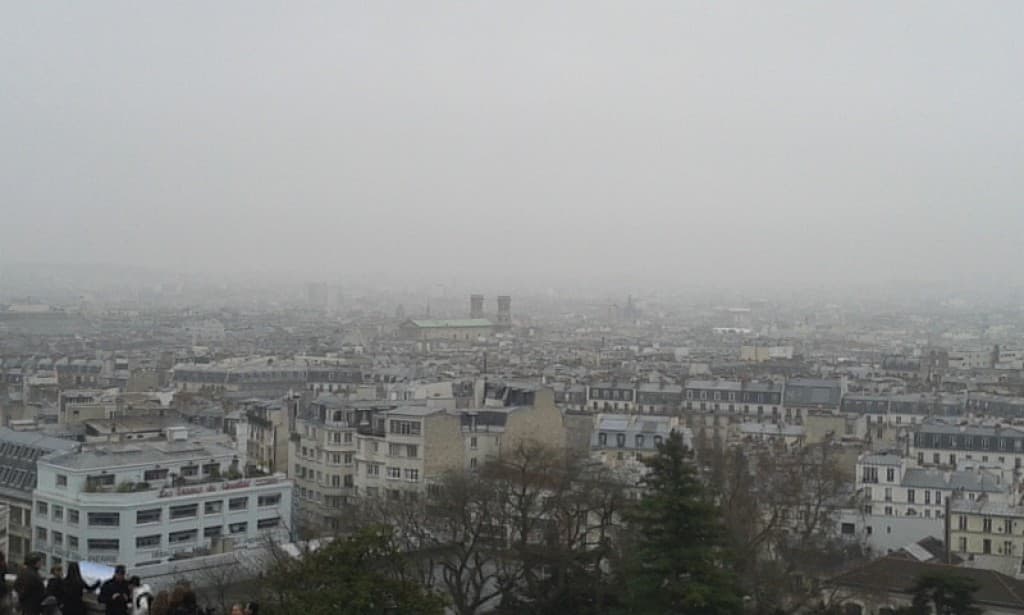 Paris vu de Montmartre, l'hiver en plus