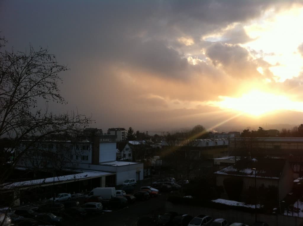 Passage d'une averse neigeuse