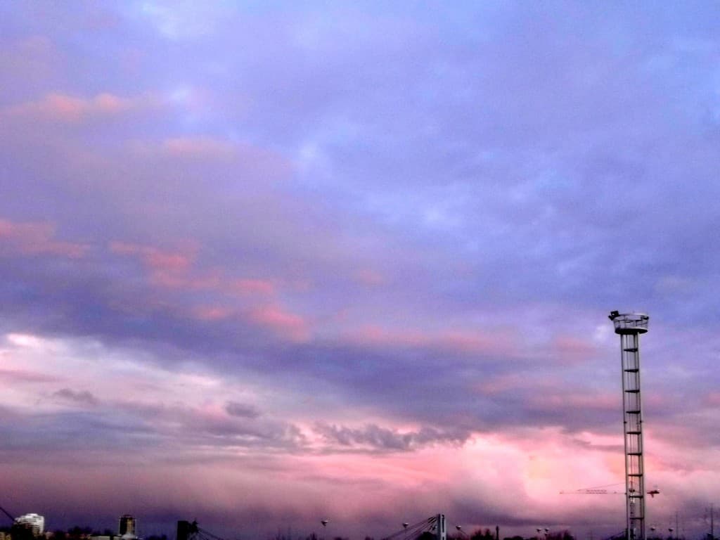 pluie orage et soleil du soir