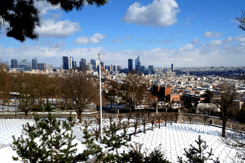 Restes de neige au Mont Valérien