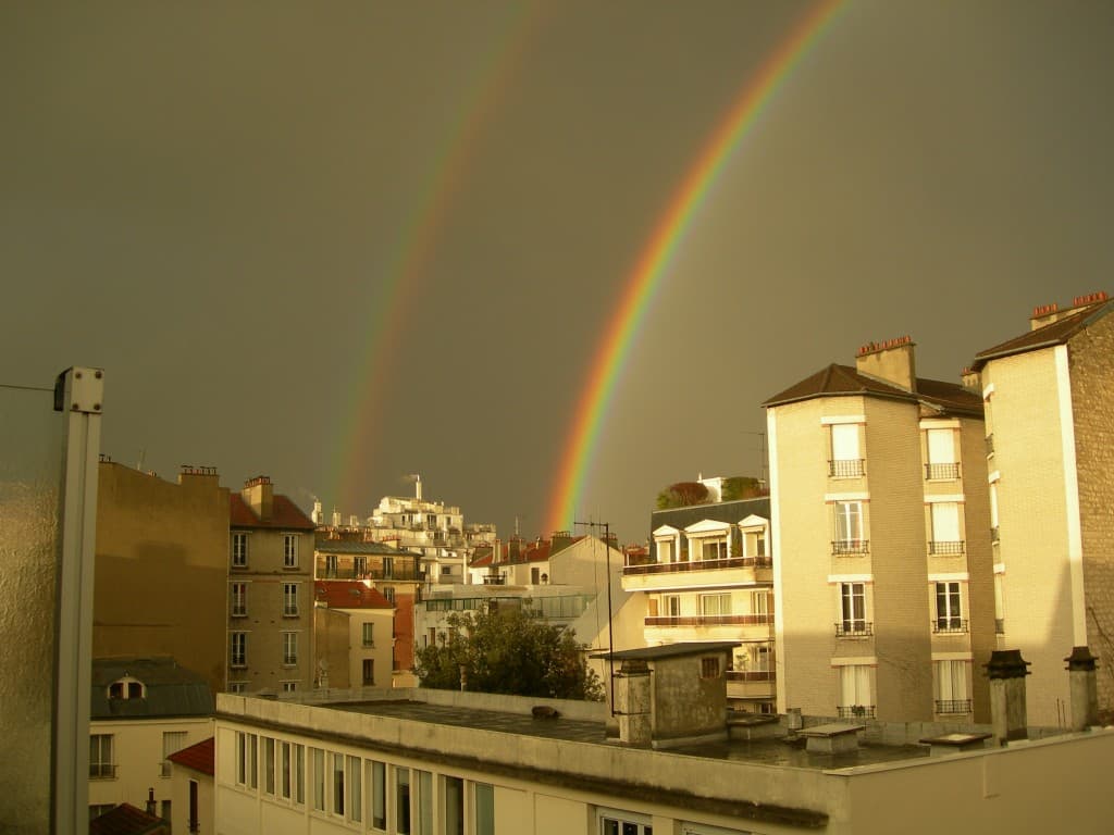 superbe double arc-en-ciel