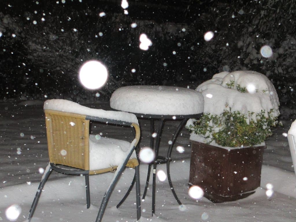 sur la terrasse
