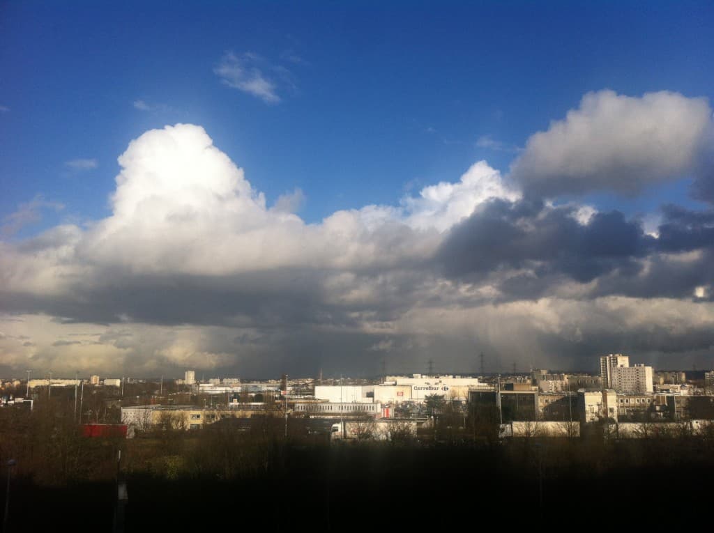 Ciel d'orage au NE de Paris