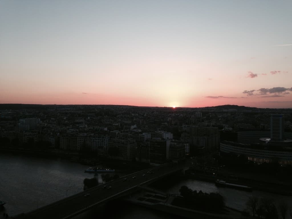 coucher de soleil...