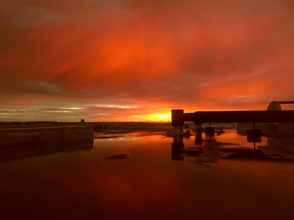 Coucher de soleil humide
