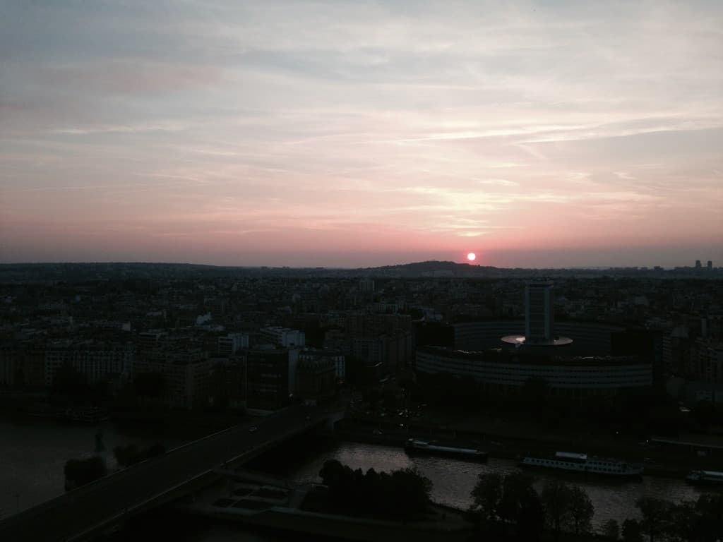 Coucher de soleil sur le Mont-Valérien 