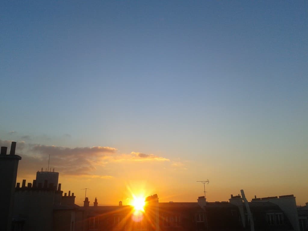 dernier coucher soleil 2014 sur Paris