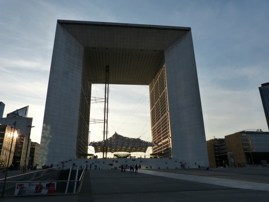 Fin de journée parvis de la Défense