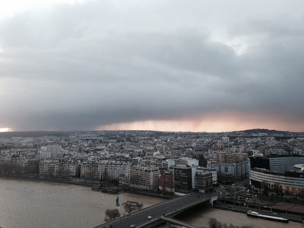 ligne d'averses en vue
