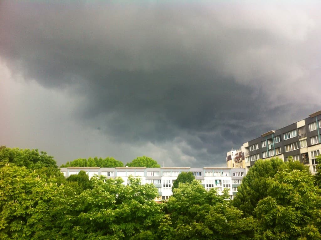 Orage au nord de la ville