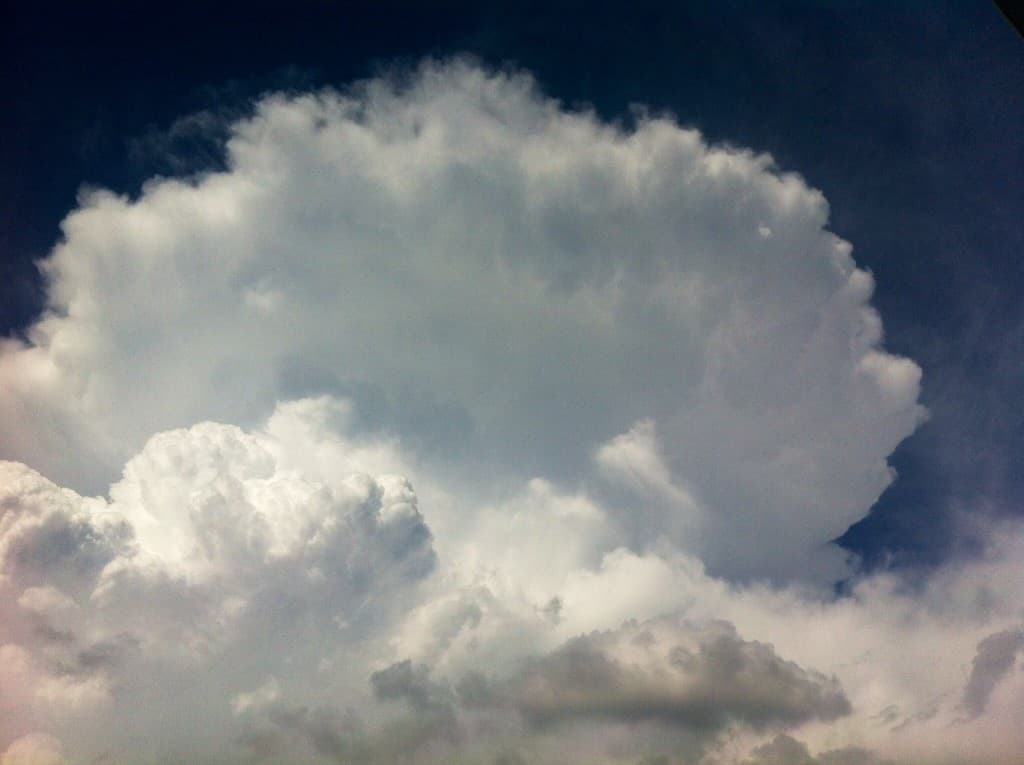 Orage en direction de Roissy-CDG