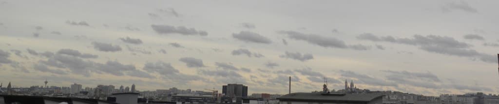 Troupeaux de nuages sur le Nord de Paris