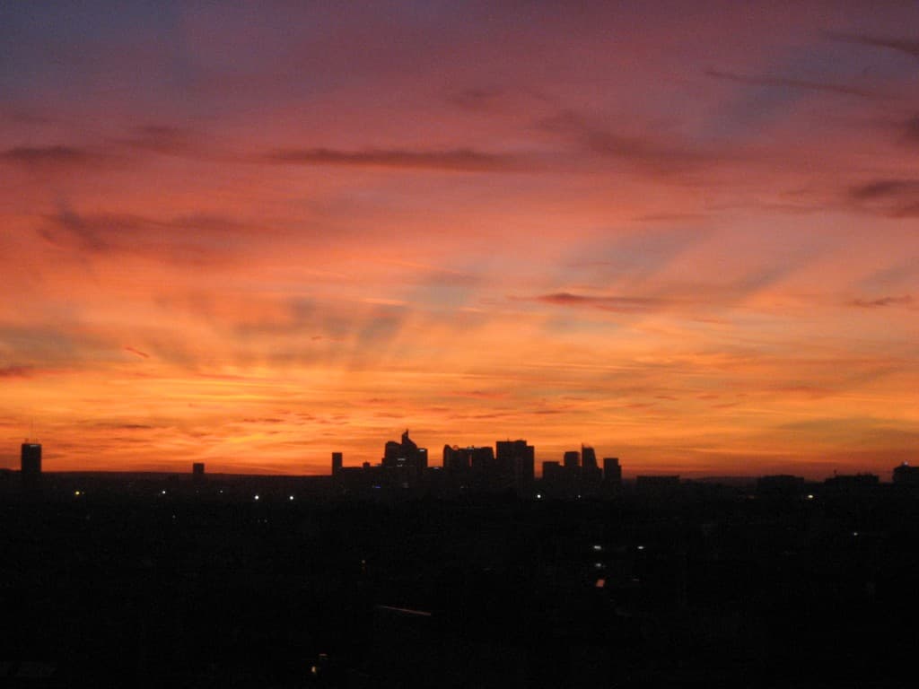 Coucher de soleil sur la Défense