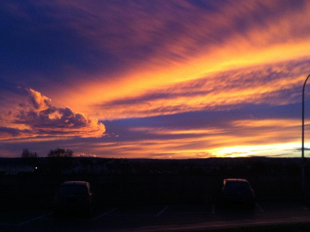 Coucher de soleil sur Montesson 17h20