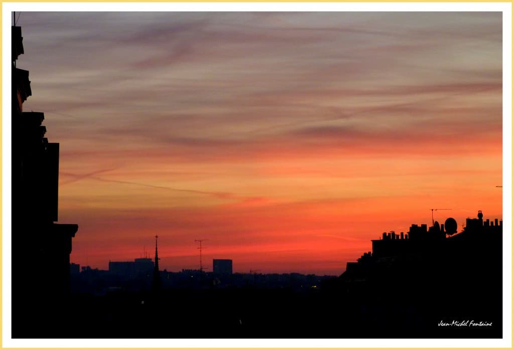 lever de soleil depuis la rue Custine