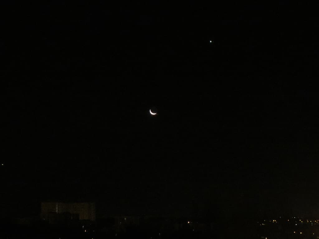 Rapprochement Lune Vénus au matin