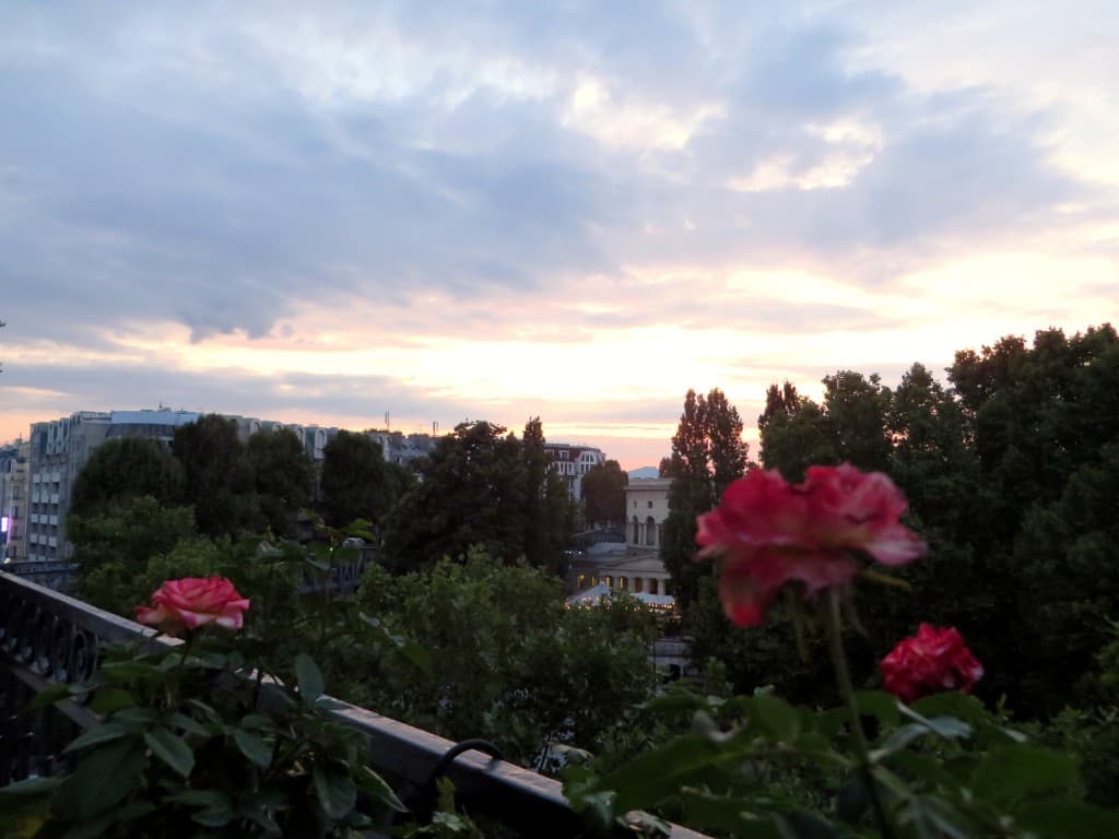 Soleil couchant dans l'est parisien