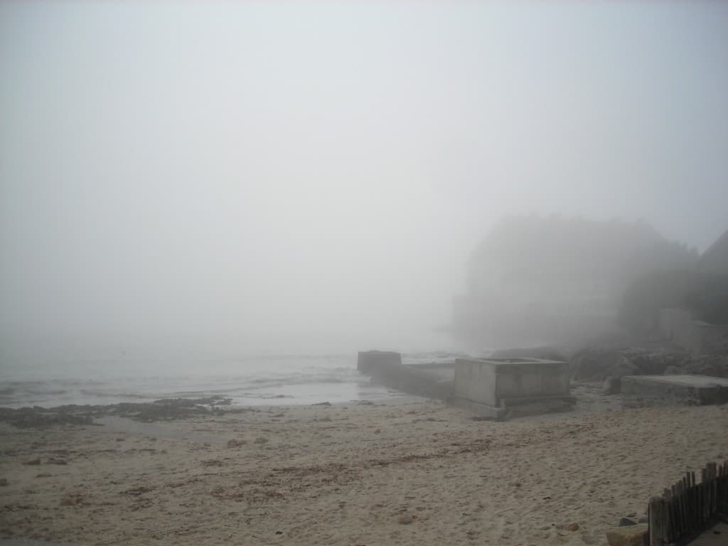 Brouillard à Lomener