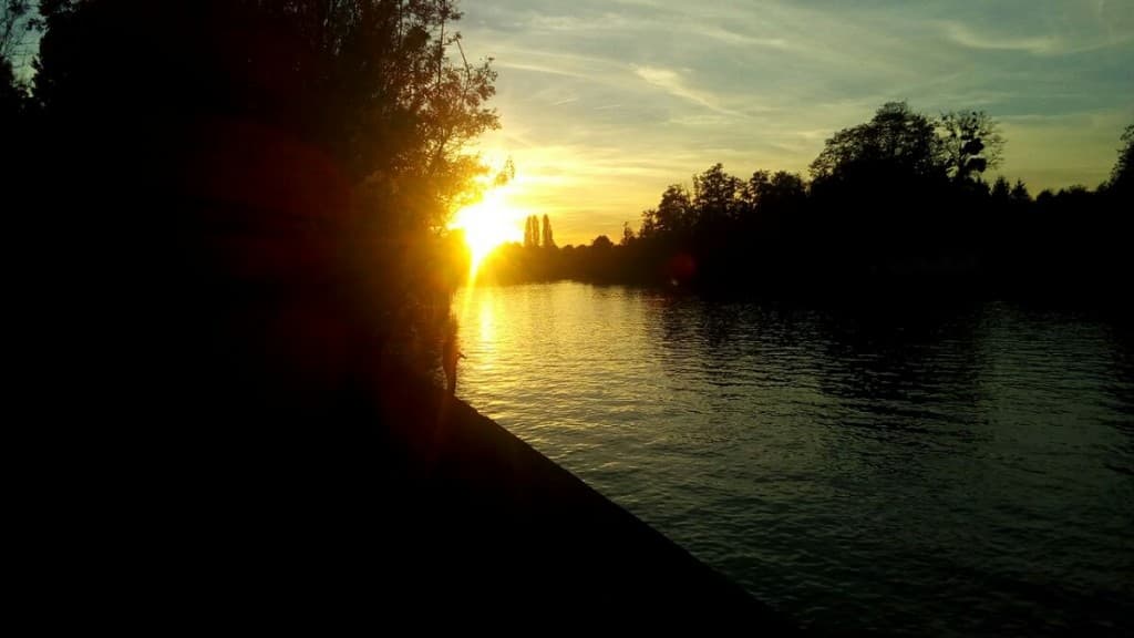 Coucher de soleil sur la Marne