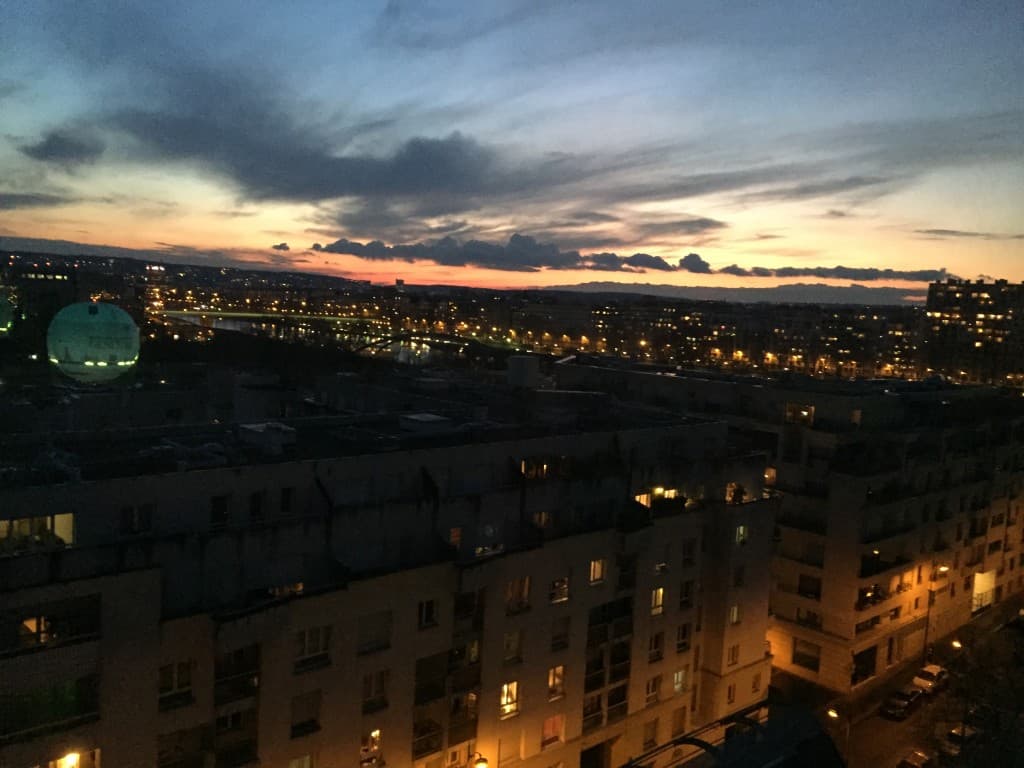 Coucher de soleil sur ouest de paris