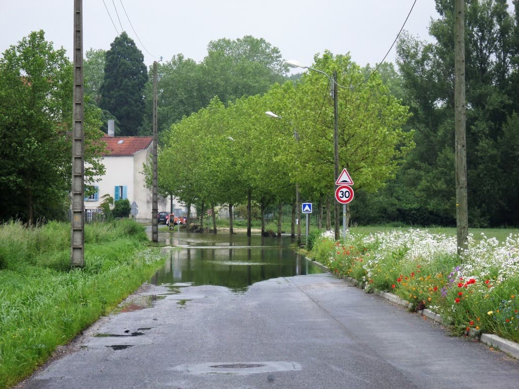L'orge en crue à Leuville sur Orge