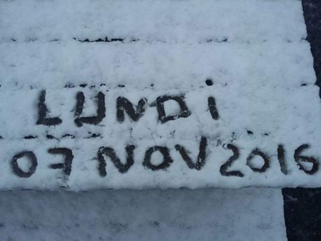 Neige à Melun